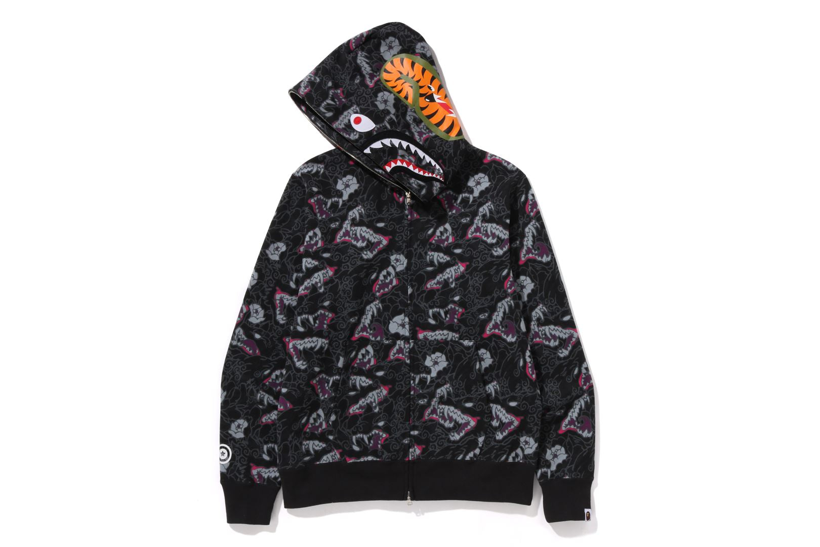 bape-bluza-718lfv-1.jpg Bluza z kapturem CAMO SHARK – eu.bape.com - obrazek 1