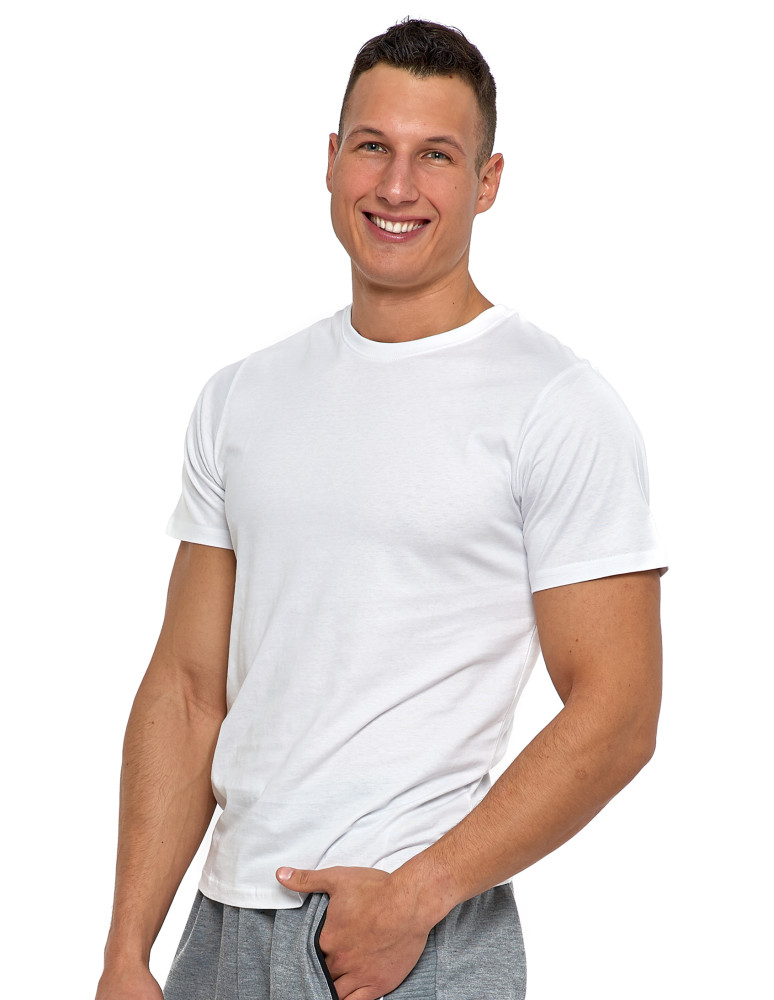 biale-koszulki-913cte.jpg Koszulka męska bawełniana T shirt BIAŁY - obrazek 1