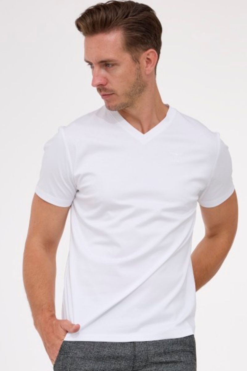 biale-koszulki-926cab.jpg Biała koszulka męska T shirt Vimonte – premium z jedwabiem | Villaro - obrazek 1