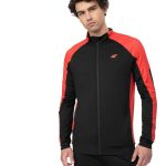 4F Bluza Męska Treningowa, Rozpinana ze Stójką 4FSS23TFSWM187 62S Czarny/Czerwony