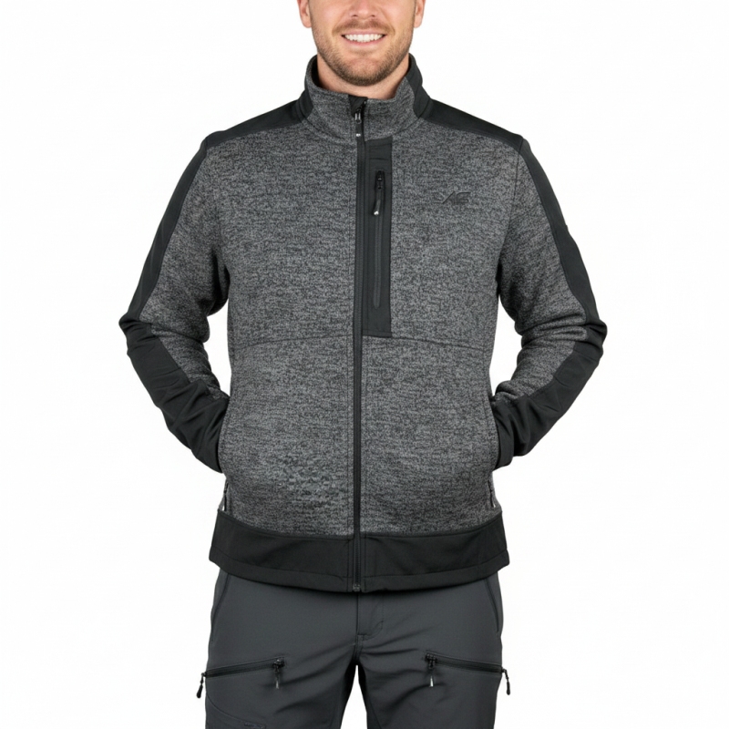 bluza-4f-meska-286htc-1.jpg BLUZA 4F trekkingowa rozpinana SWETER WINDPROOF wiatroodporna szara r. S SPORT4U - obrazek 1