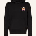 AMIRI Bluza z kapturem kolor czarny / mocnoróżowy / jaskrawy pomarańczowy