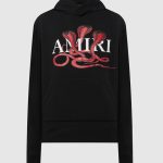 AMIRI Bluza z kapturem z nadrukiem czarnego węża AMJYHD1057 kup online w Symbol