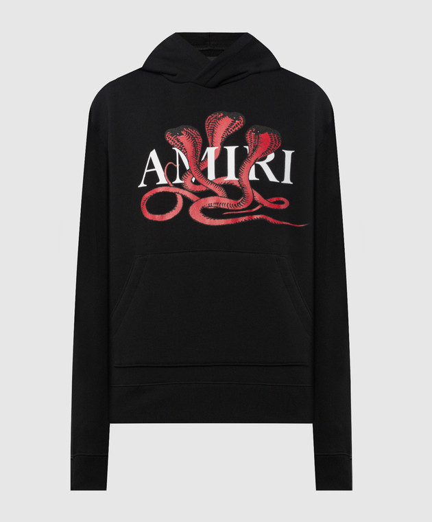bluza-amiri-457rnk-1.jpg AMIRI Bluza z kapturem z nadrukiem czarnego węża AMJYHD1057 kup online w Symbol - obrazek 1