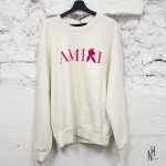Amiri Playboy White & Pink Embroidered Logo Sweater | N Hype