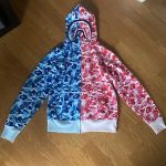 BAPE ABC Seperate Shark Full Zip Hoodie Blue/Pink | eBay