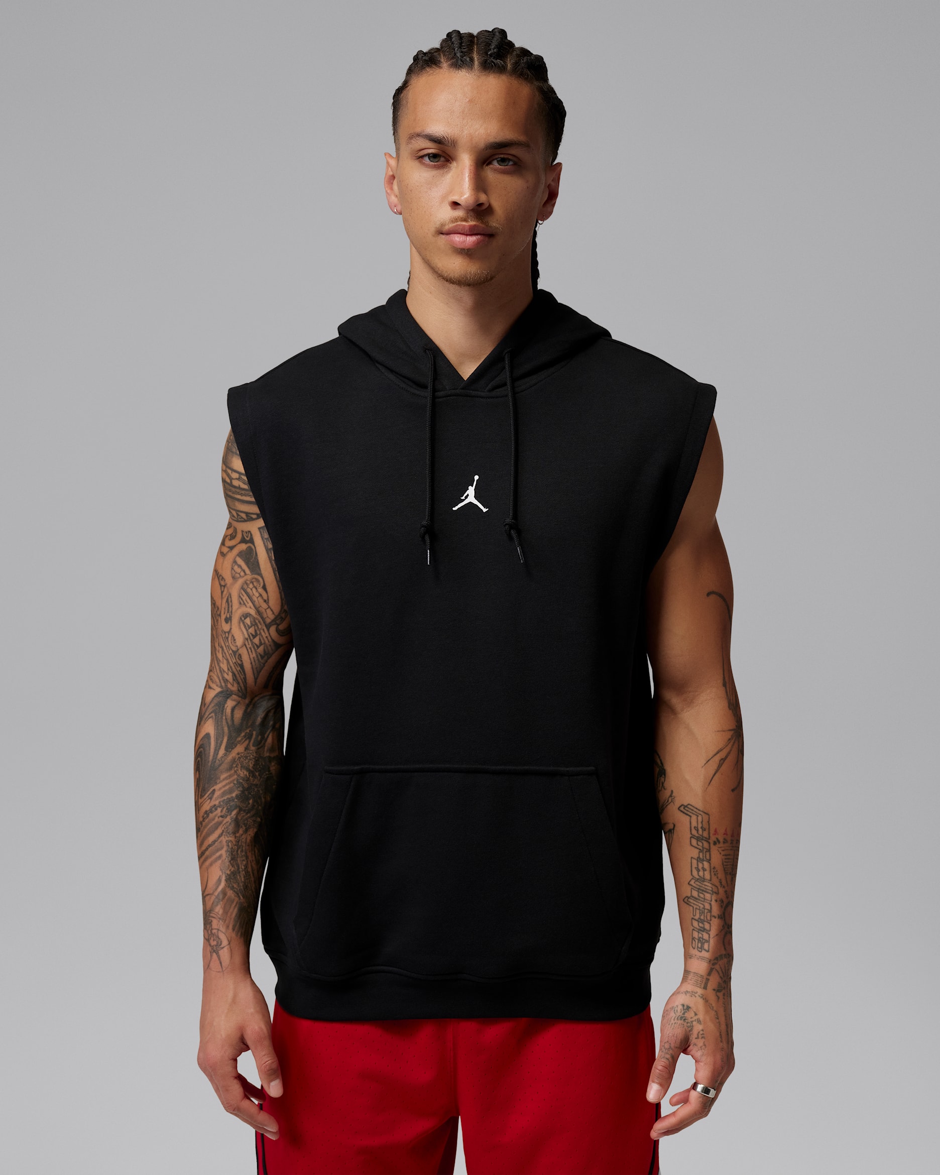 bluza-bez-rekawow-157tgl.jpg Męska bluza z kapturem bez rękawów Dri FIT Jordan Sport Crossover Czerń - obrazek 1