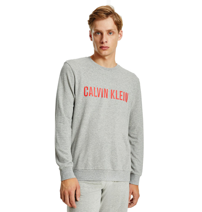bluza-ck-meska-014frf.webp CALVIN KLEIN BLUZA MĘSKA CIENKA L/S SWEATSHIRT GRAY 000NM1960E W6K - obrazek 1