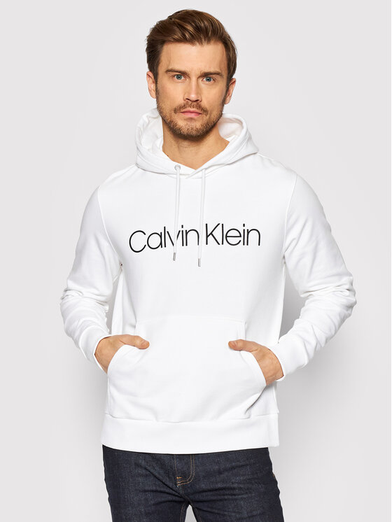 bluza-ck-meska-437dfl-1.jpg Calvin Klein Bluza Logo K10K104060 Biały Regular Fit | Modivo.pl - obrazek 1