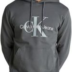 Calvin Klein męska bluza z kapturem Seasonal Monologo Regular, Niekończący się szary, XXL : Amazon.pl: Moda