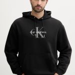 Calvin Klein Jeans bluza bawełniana męska kolor czarny gładka J30J327228 | Answear.com