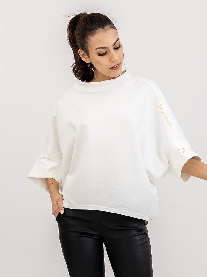 bluza-damska-elegancka-957obb-1.jpg Biała, tuszująca bluza z bawełny elegancka NIVEN - obrazek 1