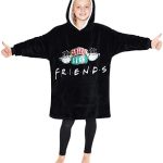 Friends Bluza z kapturem dla dziewcząt nastolatek, polar oversize bluza z kapturem koc 7 14 lat czarny : Amazon.pl: Moda