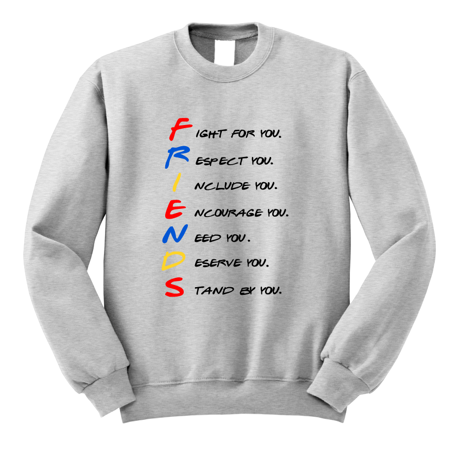bluza-friends-674jcs.png Bluza FRIENDS przyjaciele dla przyjaciółki przyjaciela prezent z nadrukiem napisami damska męska unisex - obrazek 1