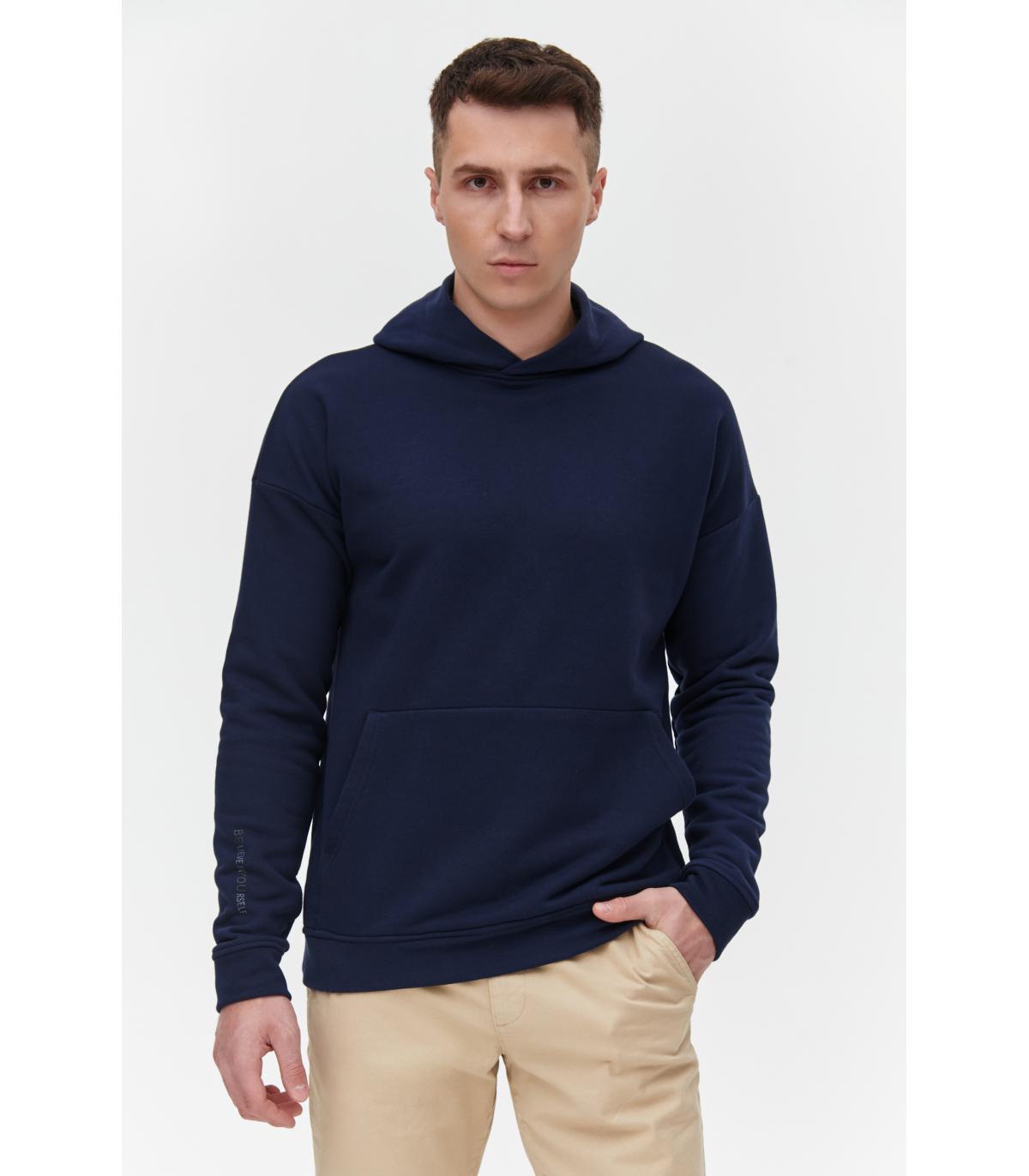 bluza-granatowa-152cnq-1.jpg GRANATOWA BLUZA DRESOWA Z KAPTUREM BLAZE2 - obrazek 1