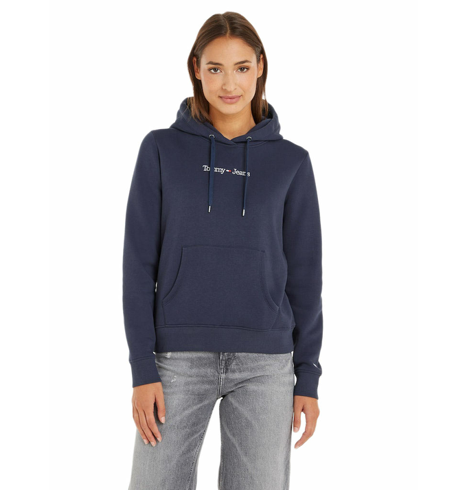bluza-granatowa-343zro.webp TOMMY HILFIGER BLUZA DAMSKA TJW REG SERIF LINEAR HOODIE GRANATOWA DW0DW14362 C87 - obrazek 1