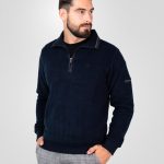 Granatowa Bluza męska zapinana na zamek CH0111 | Vestus