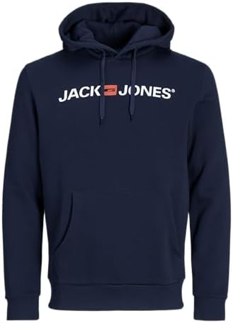 bluza-jack-jones-114gzm-1.jpg Jack & Jones Mężczyźni Jjecorp Noos Bluza z Kapturem, Granatowy, XXL : Amazon.pl: Moda - obrazek 1