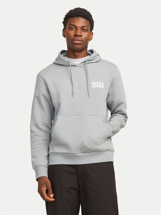 JJECORP LOGO SWEAT HOOD NOOS Jack & Jones Bluza Corp 12152840 Szary Regular Fit | Modivo.pl - obrazek 1