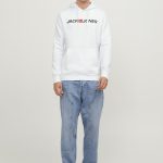 Jack & Jones JJECORP Bluza z kapturem/biały Zalando.pl