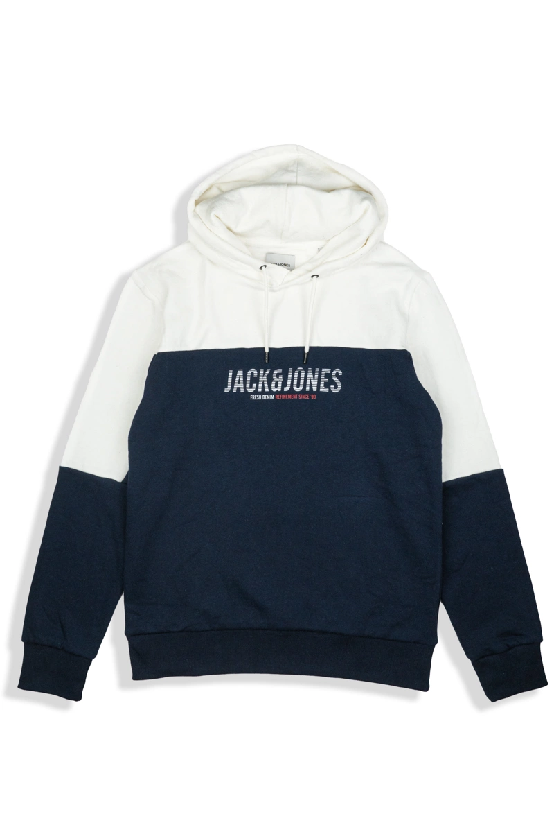bluza-jack-jones-917rlh.webp Jack&Jones Biało Granatowa Męska Bluza z Kapturem Inny Outletka.com - obrazek 1