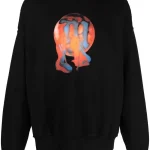 Bluza z kapturem Misbhv z nadrukiem czarna | Shopsy