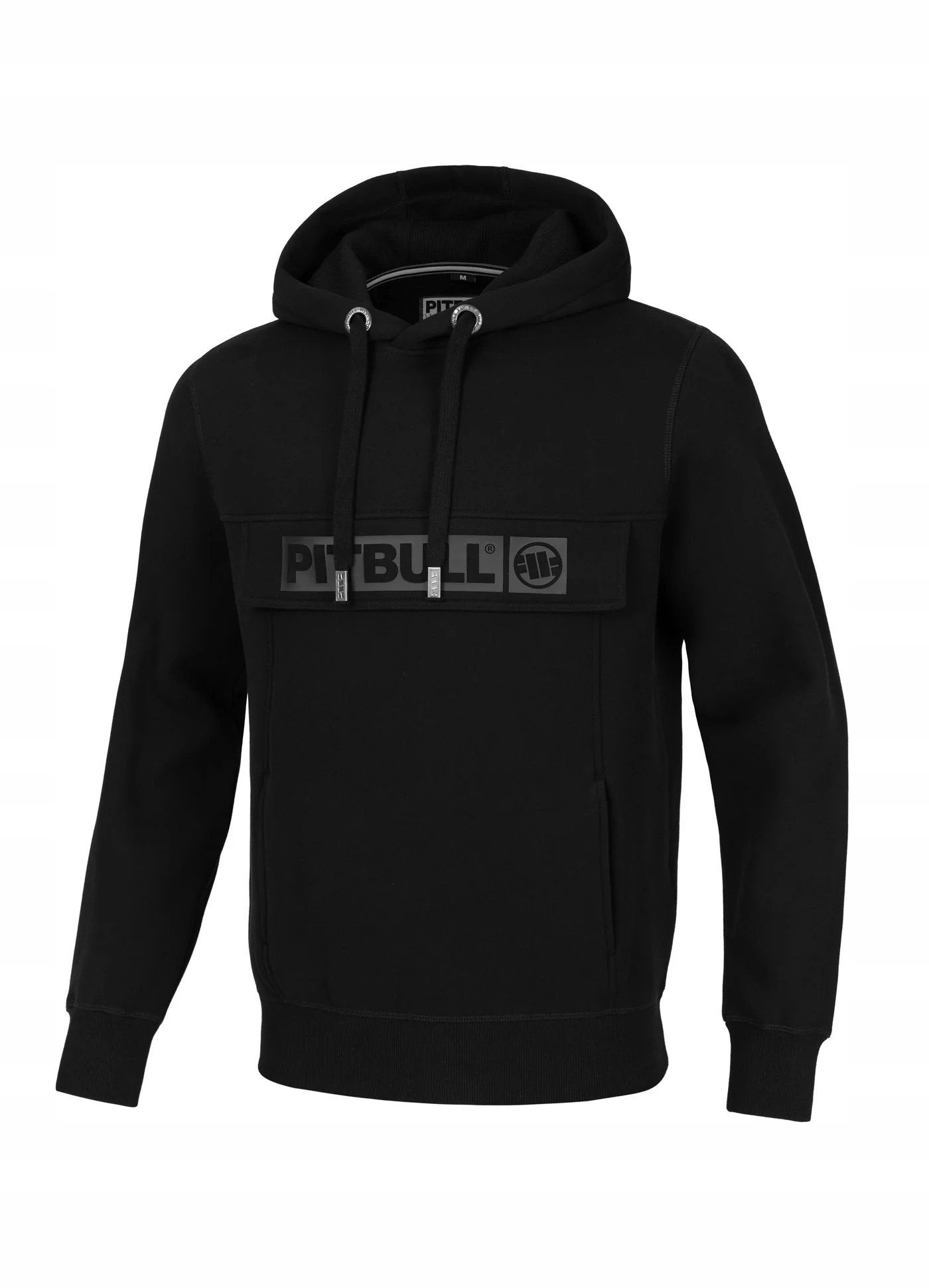 bluza-pitbull-meska-516atk.jpg BLUZA męska z KAPTUREM PIT BULL gruba 360GSM KANGURKA PITBULL czarna XXL SPORT4U - obrazek 1