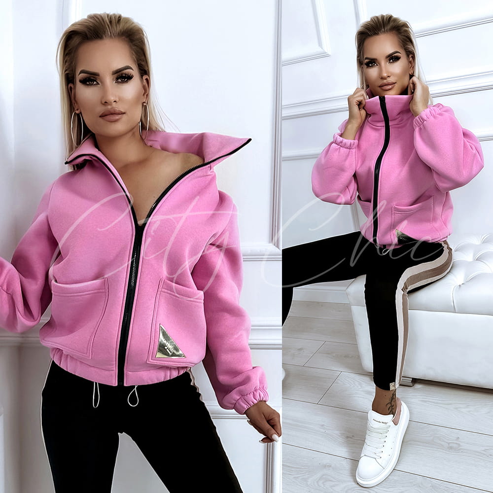 bluza-rozowa-483ern-1.jpg Bluza rozpinana candy Suela⭐| Butik online citychic.pl - obrazek 1