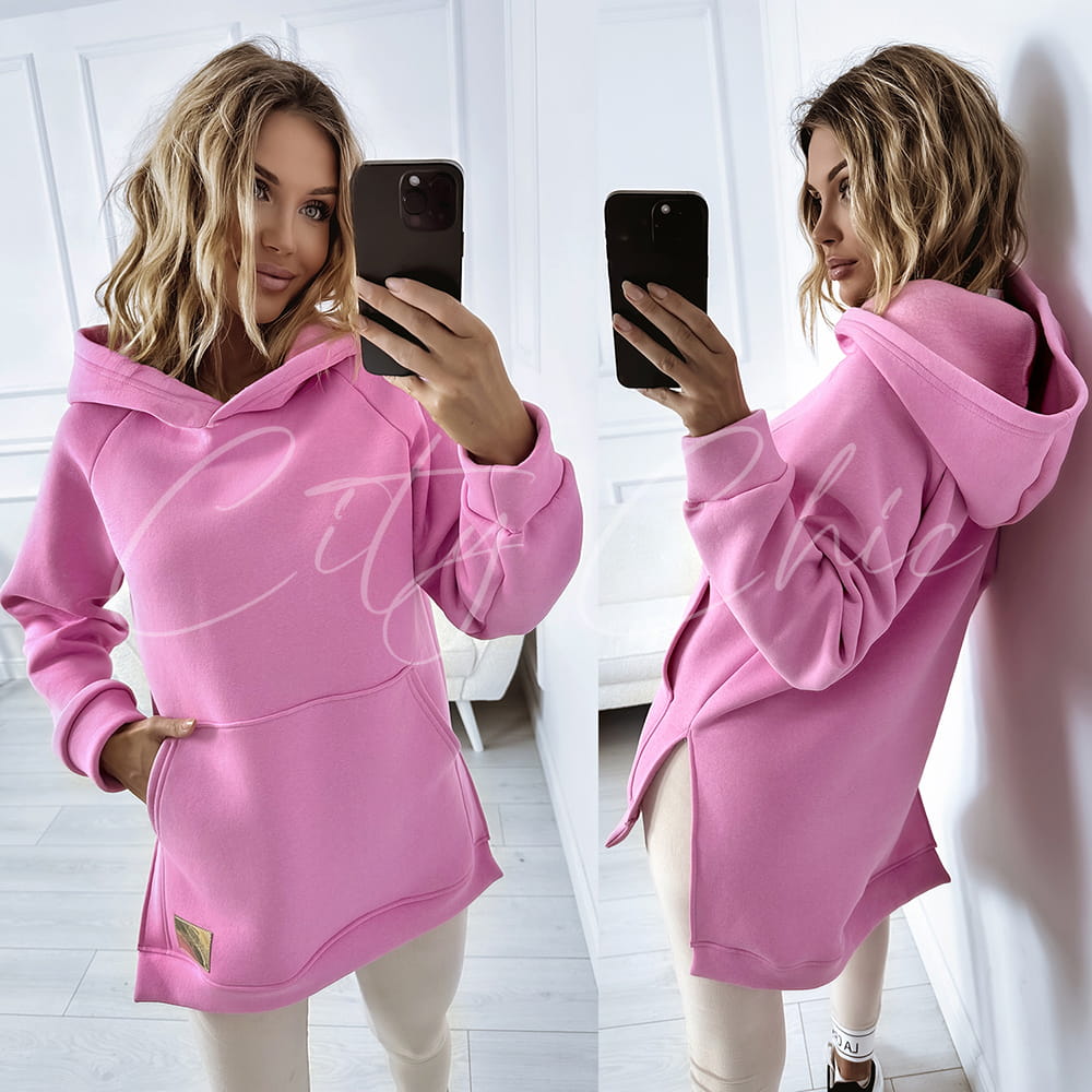 bluza-rozowa-628asi-1.jpg Bluza z rozcięciami różowa | Citychic.pl - obrazek 1