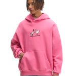 Różowa bluza hoodie z gęsiami CROPP 028AT 30X