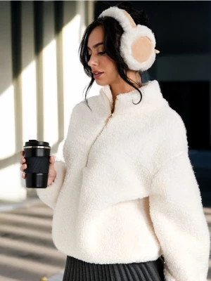 bluza-sherpa-damska-201uoo.webp Sinsay Bluza sherpa kremowy - obrazek 1