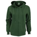 Zielona bluza sportowa z kapturem, gładkie 5063652058176 Bluzy sportowe damskie myBaze.com