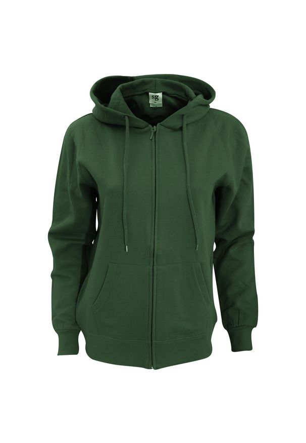 bluza-sportowa-844jqf-1.jpg Zielona bluza sportowa z kapturem, gładkie 5063652058176 Bluzy sportowe damskie myBaze.com - obrazek 1