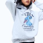 Bluza z kapturem i z motywem Szary melanż/Lilo & Stitch Dziecko | H&M PL