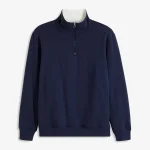 Bluza termiczna ze stójką, na ciepłej podszewce ciemnoniebieski • cena 149,99 zł • sklep bonprix