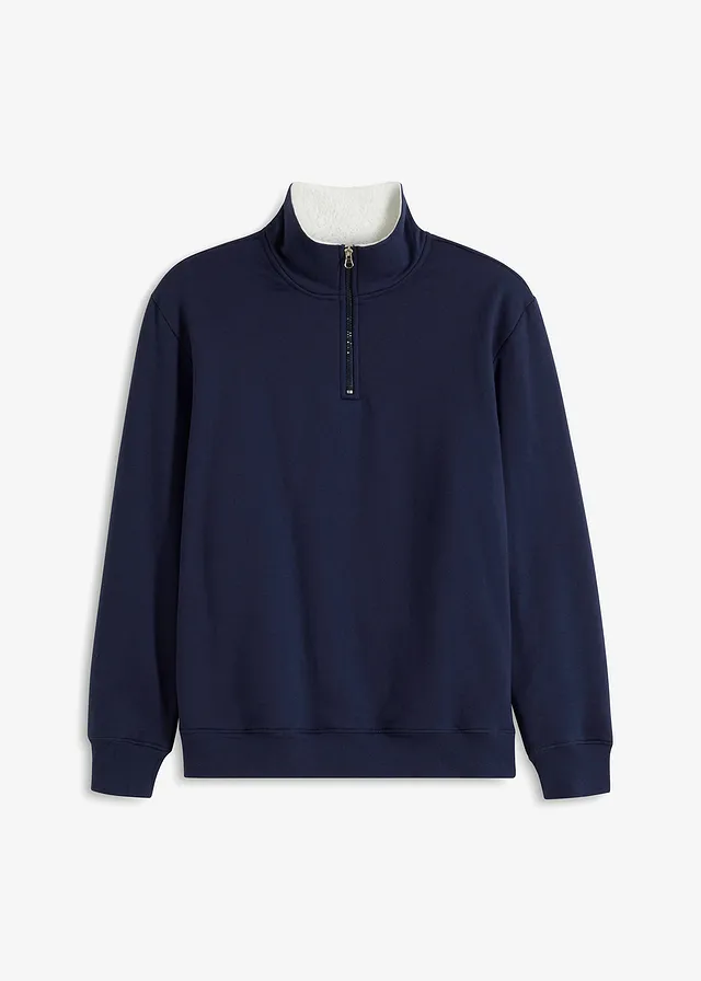 bluza-termiczna-475gtj.webp Bluza termiczna ze stójką, na ciepłej podszewce ciemnoniebieski • cena 149,99 zł • sklep bonprix - obrazek 1