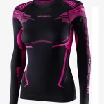 Bluza termiczna Brubeck DRY damska LS1569W czarna/fuksja