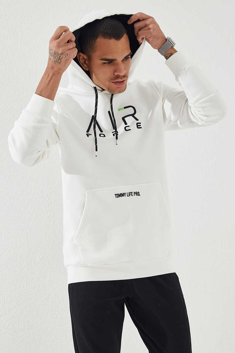 bluza-z-futerkiem-158ime-1.jpg Biała bluza z kapturem kangurka Air Force Tommy life 87838 - obrazek 1