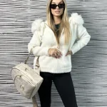 Bluza z futerkiem Snowy Ecru