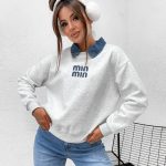Bluza z kołnierzykiem MINIMALISMO DENIM vintage melanż