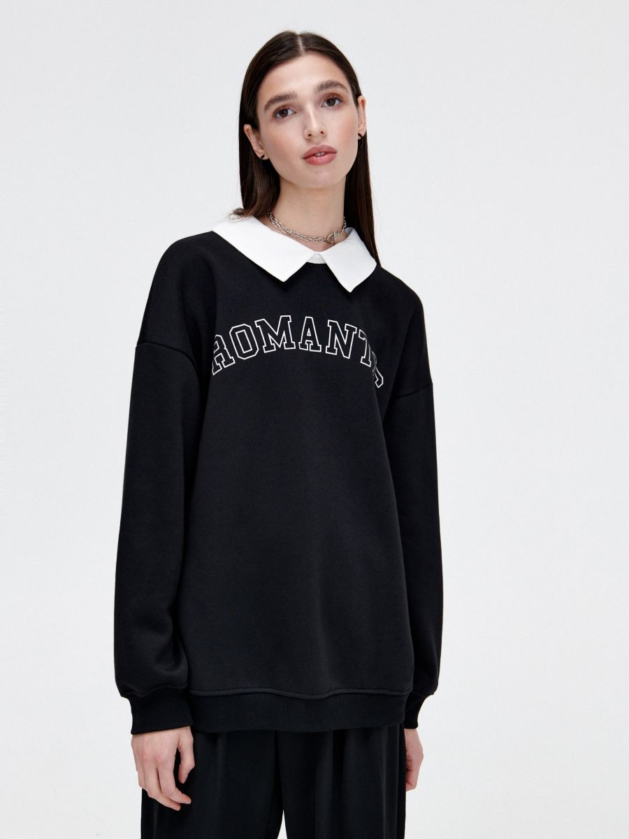 bluza-z-kolnierzykiem-440ypf.jpg Bluza z kołnierzykiem CROPP 5114N 99X - obrazek 1