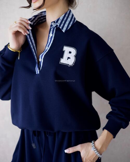 bluza-z-kolnierzykiem-522qkm.jpg BY O LA LA! BLUZA Z KOŁNIERZYKIEM GRANAT - obrazek 1