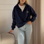 Elegancka bluza damska Laif O Lounge z kołnierzykiem polo ZIP S / Brązowy