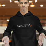 Zajęty bluza męska czarna z kryształkami Zdobienie odzieży