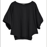 Czarna bluzka oversize | SJOFNE | Eleganckie bluzki wyszczuplające
