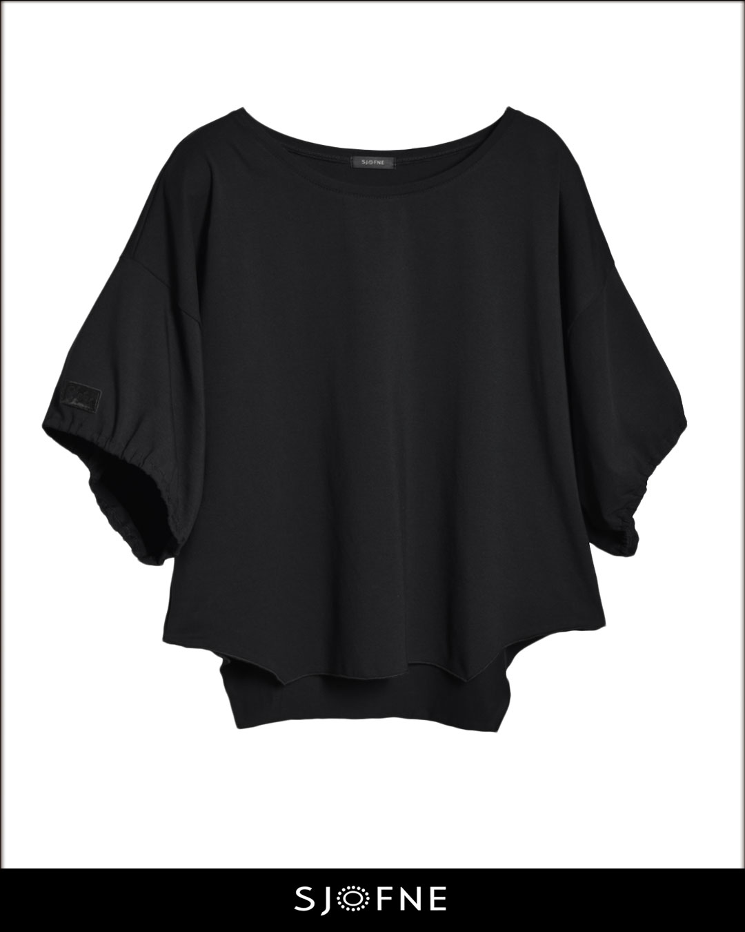 bluzki-czarne-921xrj-1.jpg Czarna bluzka oversize | SJOFNE | Eleganckie bluzki wyszczuplające - obrazek 1