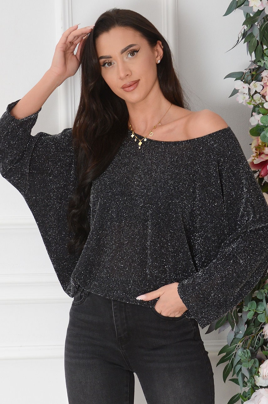 bluzki-na-sylwestra-793hix-1.jpg Bluzka kimono brokatowa oversize srebrna Qenemi - obrazek 1