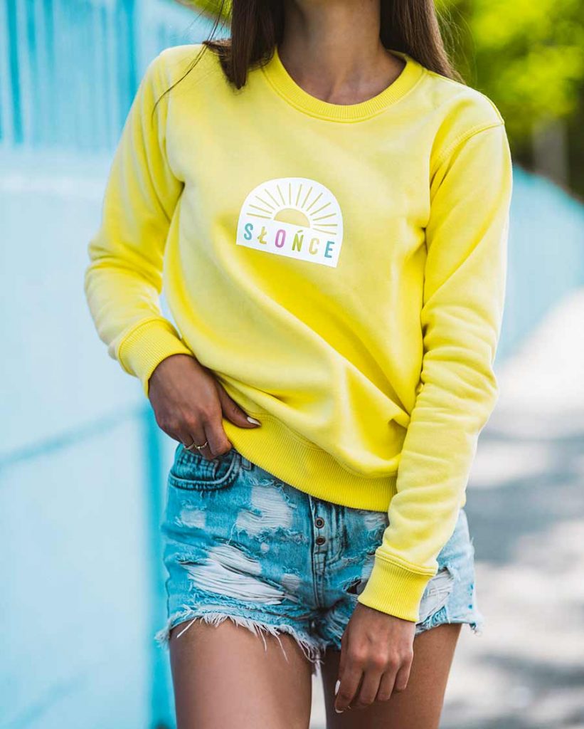 bluzy-bez-kaptura-damskie-313bpb-1.jpg Żółta bluza damska bez kaptura na lato " słońce " Łap nas - obrazek 1