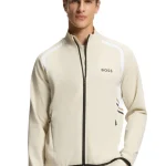 Męska bluza tenisowa BOSS TOC Spin Full Zip light beige