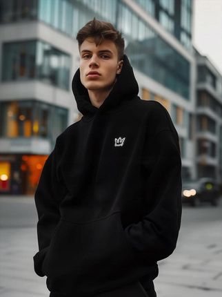 bluzy-czarne-380usg-1.jpg Bluza Z Kapturem Oversize Męska Premium Jakość Bawełniana Jigga Czarna S Ceny i opinie Ceneo.pl - obrazek 1